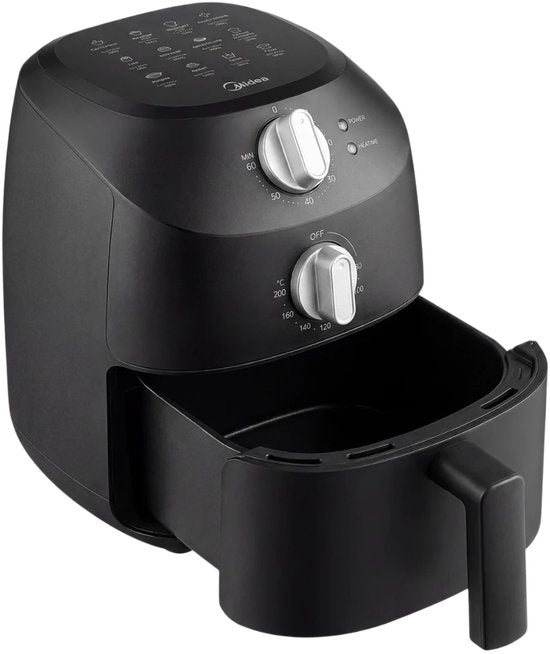 Friteuse à air chaud Midea MAF20P0BPK - Compacte 2 L, 1 150 W, friture sans huile
