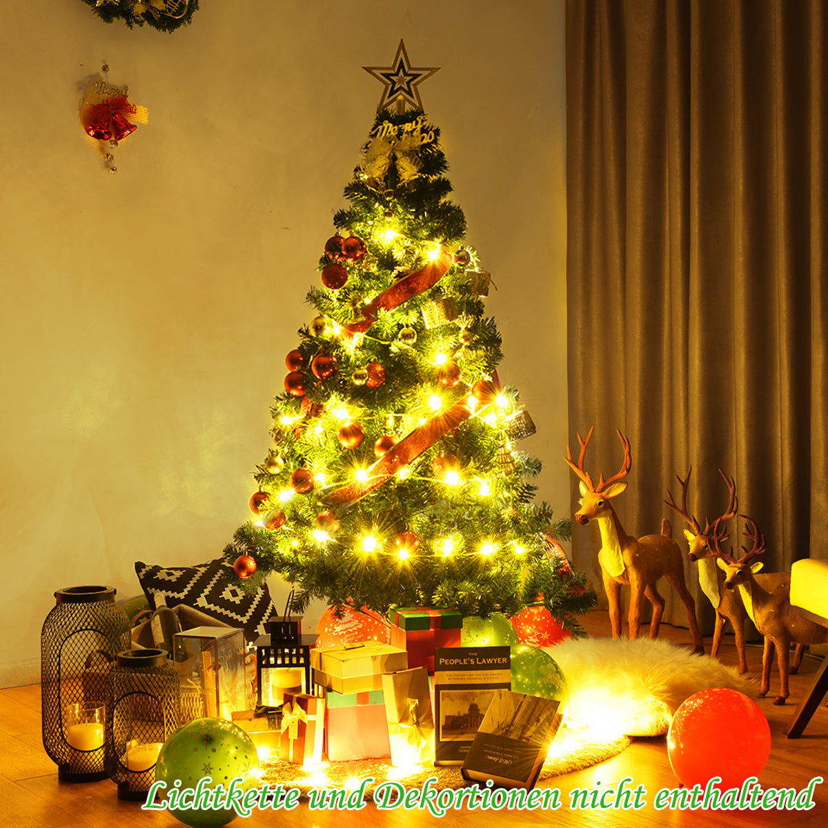 Coast Artificial Christmas Tree with Metal Base - 150cm - Green