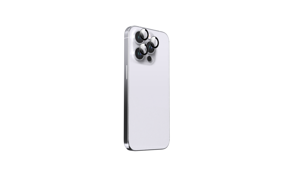 BeHello - Protection de l'objectif de l'appareil photo - Convient à l'iPhone 15 Pro et 15 Pro Max et 14 Pro et 14 Pro Max - Comprend une protection individuelle de l'objectif et un cadre en aluminium - Pour Apple iPhone - Aluminium noir et verre transpare