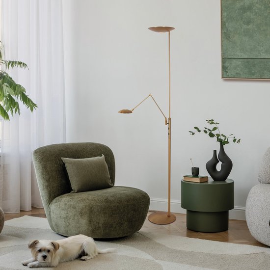 Lampadaire Daphne 2 4602BR - métal bronze, orientable et inclinable, avec LED réglable - Steinhauer