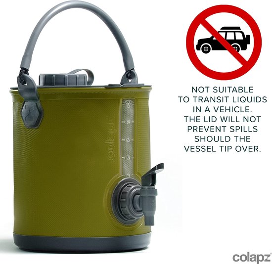 Colapz 2-en-1 : réservoir d'eau pliable avec robinet - bidon d'eau de camping portable