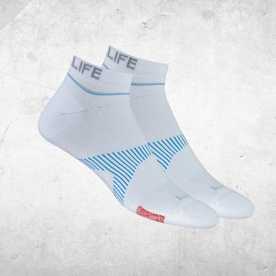 NeuroSocks Athletic NoShow blanc L (43-46) - Chaussettes - bien-être - Au travail, pendant le sport et les loisirs - Motif Neuro Tech « VOXX HPT Pattern »
