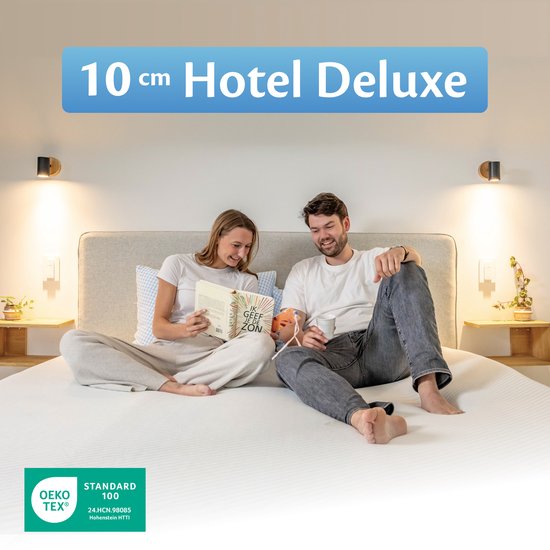 Ella Ergo Topper 140 x 200 cm - Surmatelas de 10 cm d'épaisseur - Surmatelas en mousse à mémoire de forme imprégnée de gel et mousse Aircell - Dureté moyenne