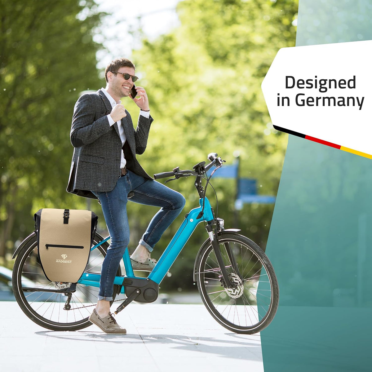 RADGEIST sacoche de vélo pour porte-bagages - sacoche de vélo pour porte-bagages - sacoche de vélo étanche et sac à bandoulière - sacoche de vélo avec réflecteurs