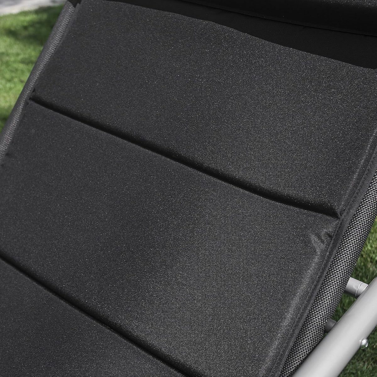 SoBuy OGS28-P02 Coussin de couchage pour fauteuil à bascule - Avec appui-tête - Lavable - 170 x 50 cm - Noir