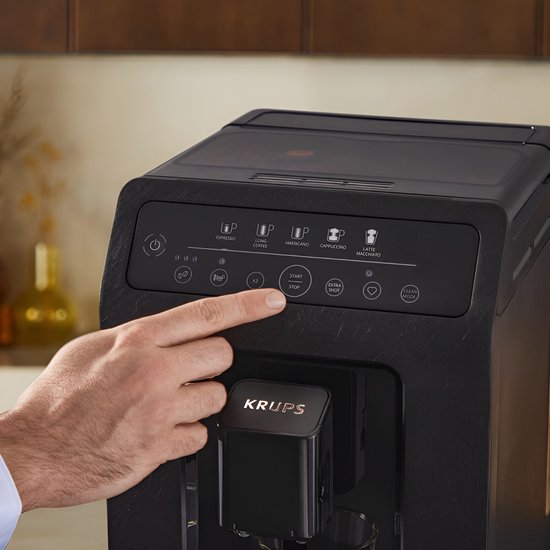 Krups Evidence EA8968 - Machine à expresso entièrement automatique - Cappuccino et latte macchiato d'une simple pression - 5 recettes de café - Noir