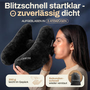 Coussin gonflable pour la nuque Heldenwerk ErgoRing - Coussin de voyage pour l'avion - Noir
