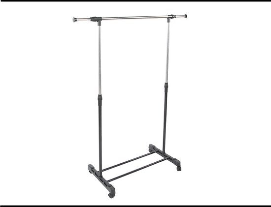 Practo Home - Portant à vêtements - 75 x 42 x 150 cm - avec roulettes