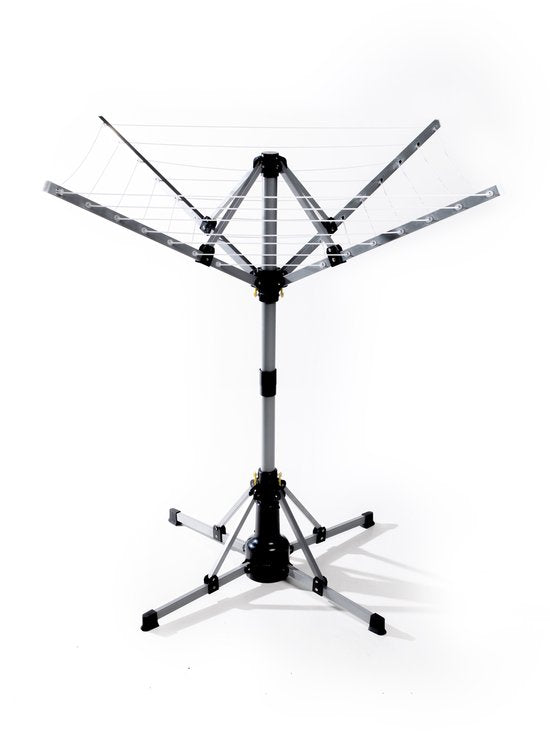 Séchoir rotatif électrique Ezeespinner - Support de séchage pliable avec arrêt automatique - Capacité jusqu'à 25 KG - Télécommande - 10W - noir