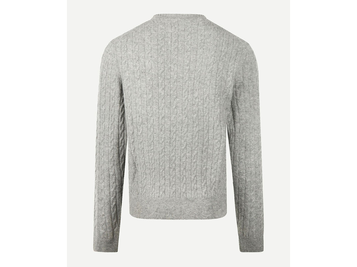 McGregor Cable Crew Neck Sweater Medium Grey Melange - Taille S