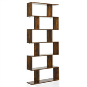 Coast Standregal 6 Level S-Shape BOOKROOM storage shelf wood colour choice-brown