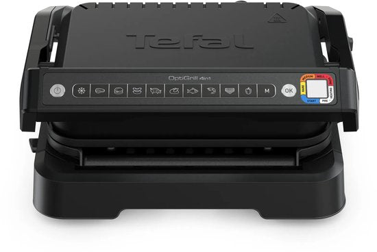 Tefal OptiGrill 4-en-1 GC7748 – Gril de table intelligent – Gril, barbecue de table, four et repas complet – 9 programmes automatiques – Indicateur de cuisson – 2 100 W – Noir/inox