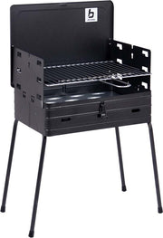 Bo-Camp - Barbecue - Modèle en forme de valise - Acier - 40 x 30 cm
