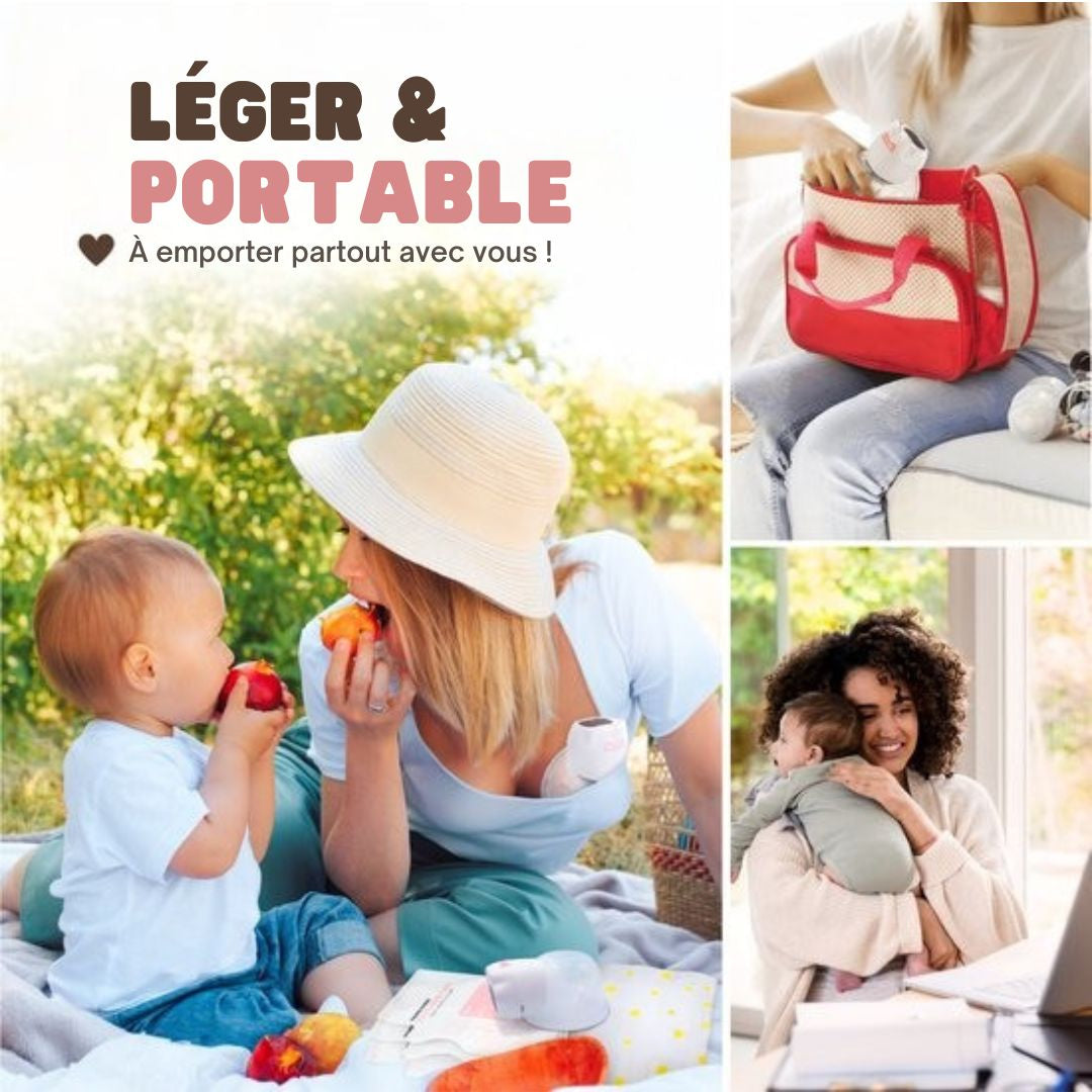 Tire-lait mains libres -  Vulpes Goods® BabyCare -Tire-lait électrique sans fil - Double tire-lait électrique - Portable - 2 pièces