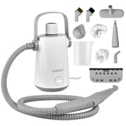 Nettoyeur vapeur portatif Coast - 1000W - 300ml - 10 accessoires inclus - Gris/Blanc