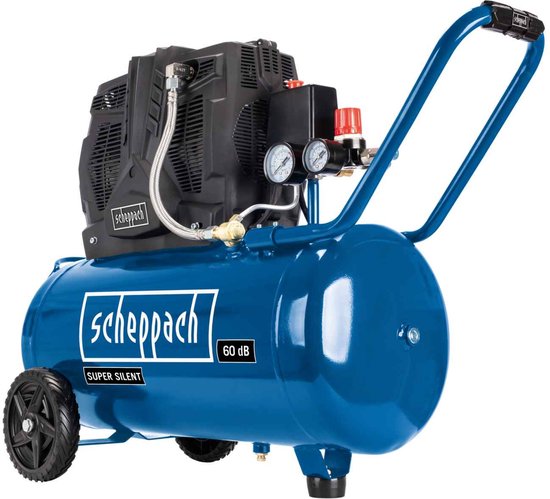 Compresseur Scheppach Super Silent HC51Si - 5 bars - 50 L - 1 500 W - Compresseur silencieux (60 dB) - Sans huile
