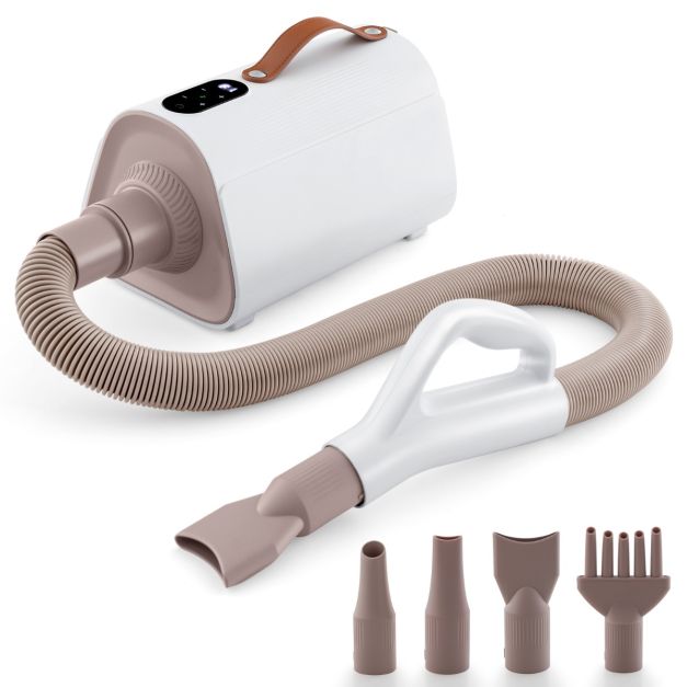 Sèche-cheveux Coast pour chiens - Contrôle de la température - 1700W - Différentes buses incluses - 33 x 18 x 17 cm - Blanc