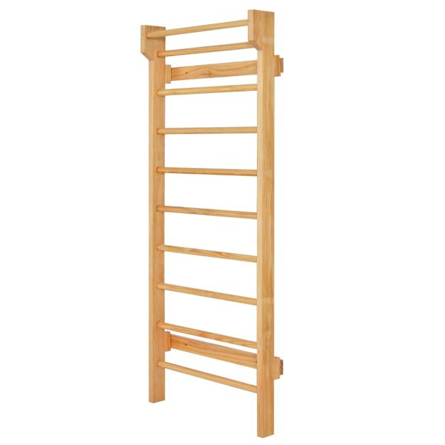 Coast Climbing Wall Natural - Mur de gymnastique avec barre de traction - 81 x 14 x 195 cm - Capacité de charge de 150 kg