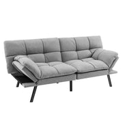 Canapé-lit transformable Coast - Gris - Lin - 87 x 178 x 82 cm - Capacité de charge de 273 kg