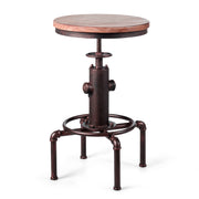 Coast Tabouret de bar - Industriel - Max. 150 kg - Hauteur réglable - 44 x 44 x 75 cm - Bronze