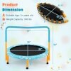 Coast SkyTramp 91.50cm Kids Trampoline Mini Rebounder Orange with Full Handrail