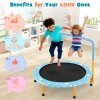 Coast SkyTramp 91.50cm Kids Trampoline Mini Rebounder Orange with Full Handrail