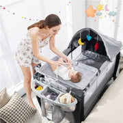 Lit de voyage pliable Coast pour bébé - Portable - Gris - 121 x 124 x 65 cm