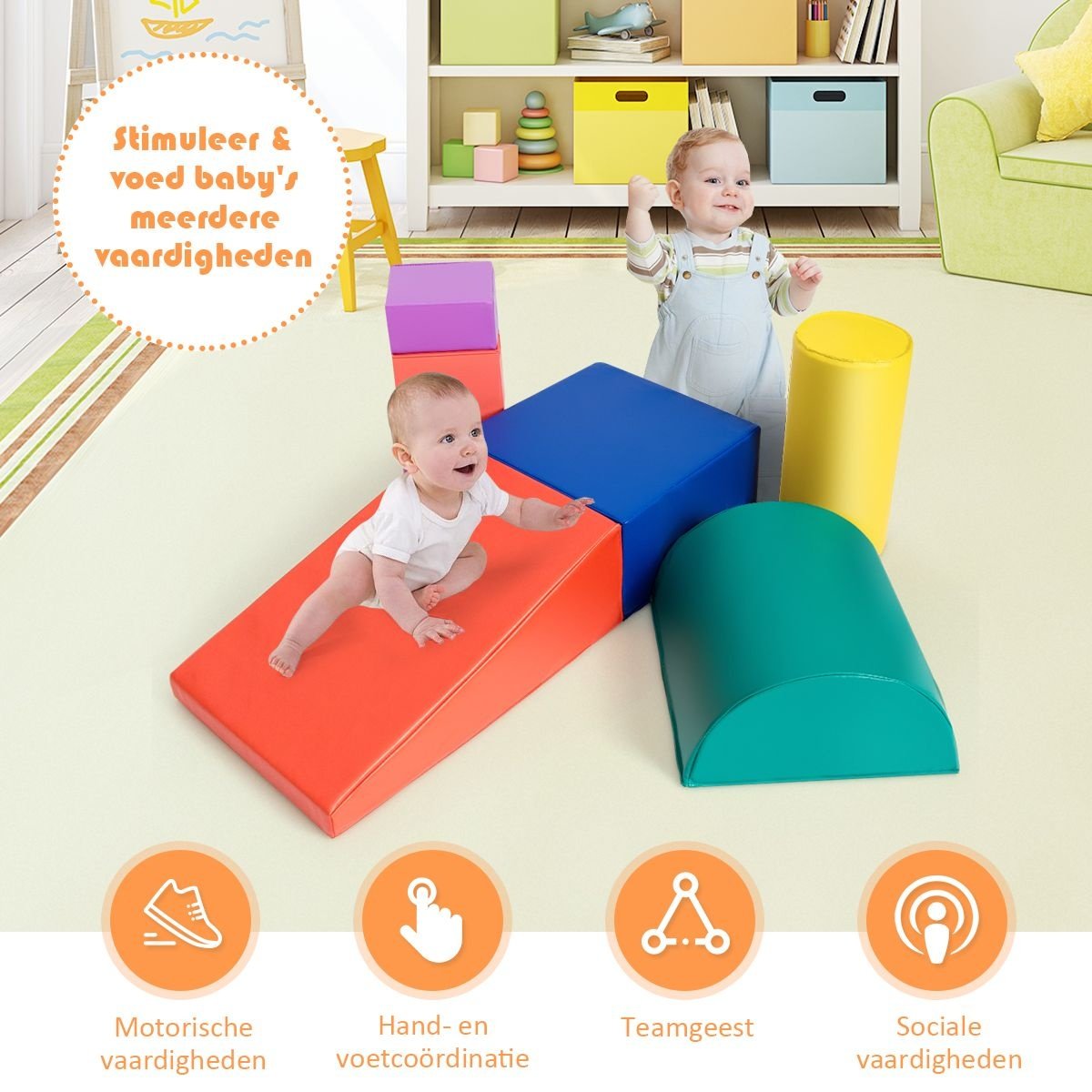 Coast 6-piece Foam Building Blocks Set - Blocs de construction pour enfants - colorés
