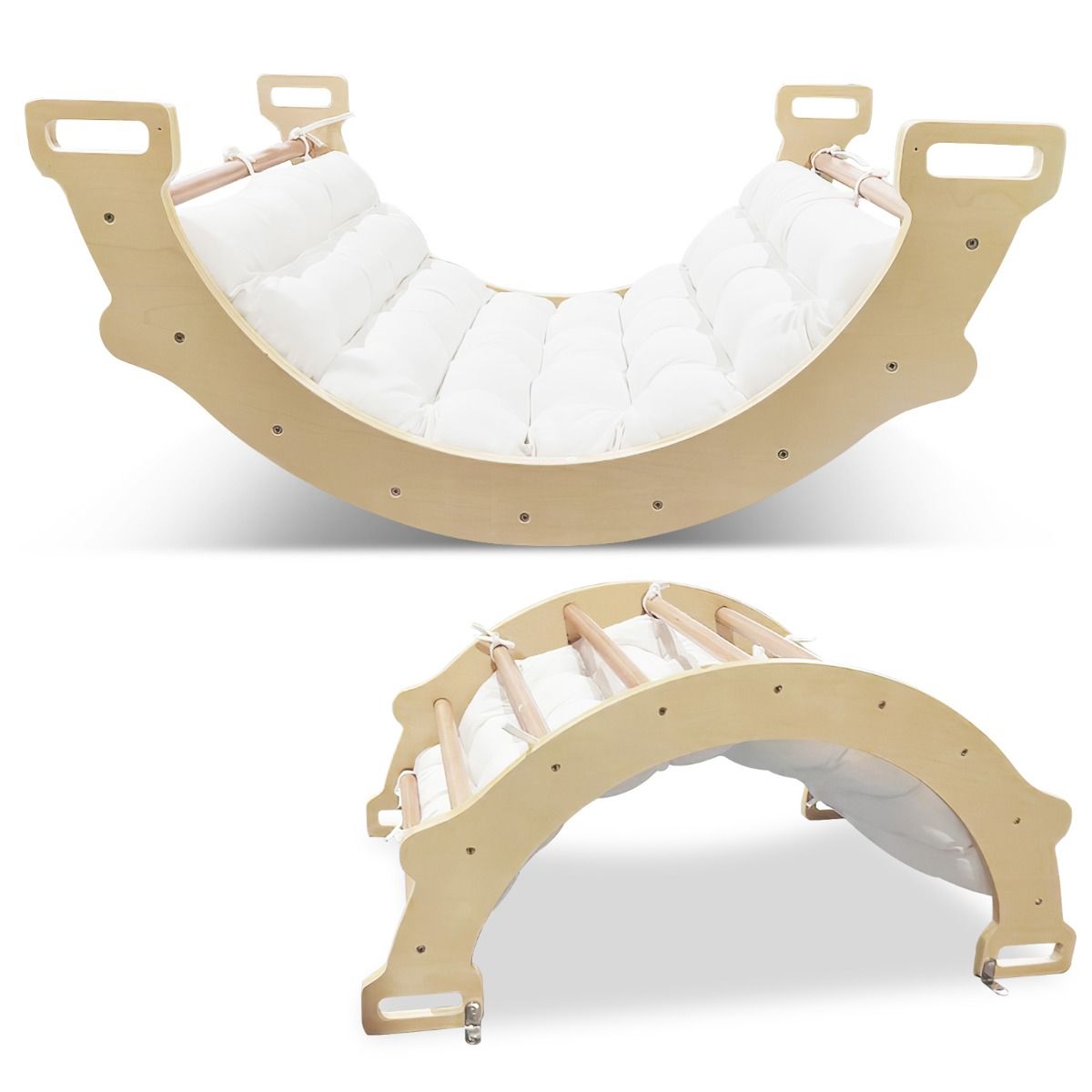 Arc d'escalade Coast avec coussin souple - Bois - 81 x 50 x 38,5 cm - Couleur naturelle