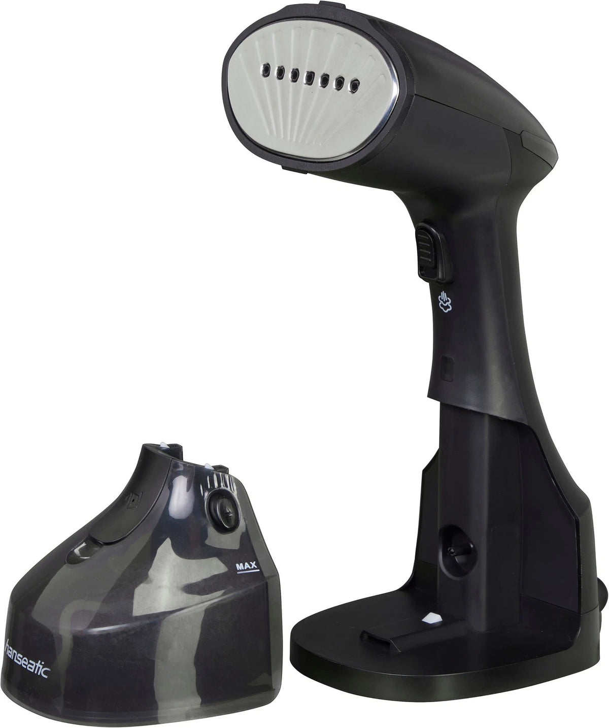 Hanseatic Dampfglätter HHS25022BCU - 1300W - Noir - Cordon de 2,5 m - Défroisseur compact