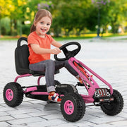 Coast Pedal Cart avec pédales et siège réglable 4-Wheel Skelter for Kids